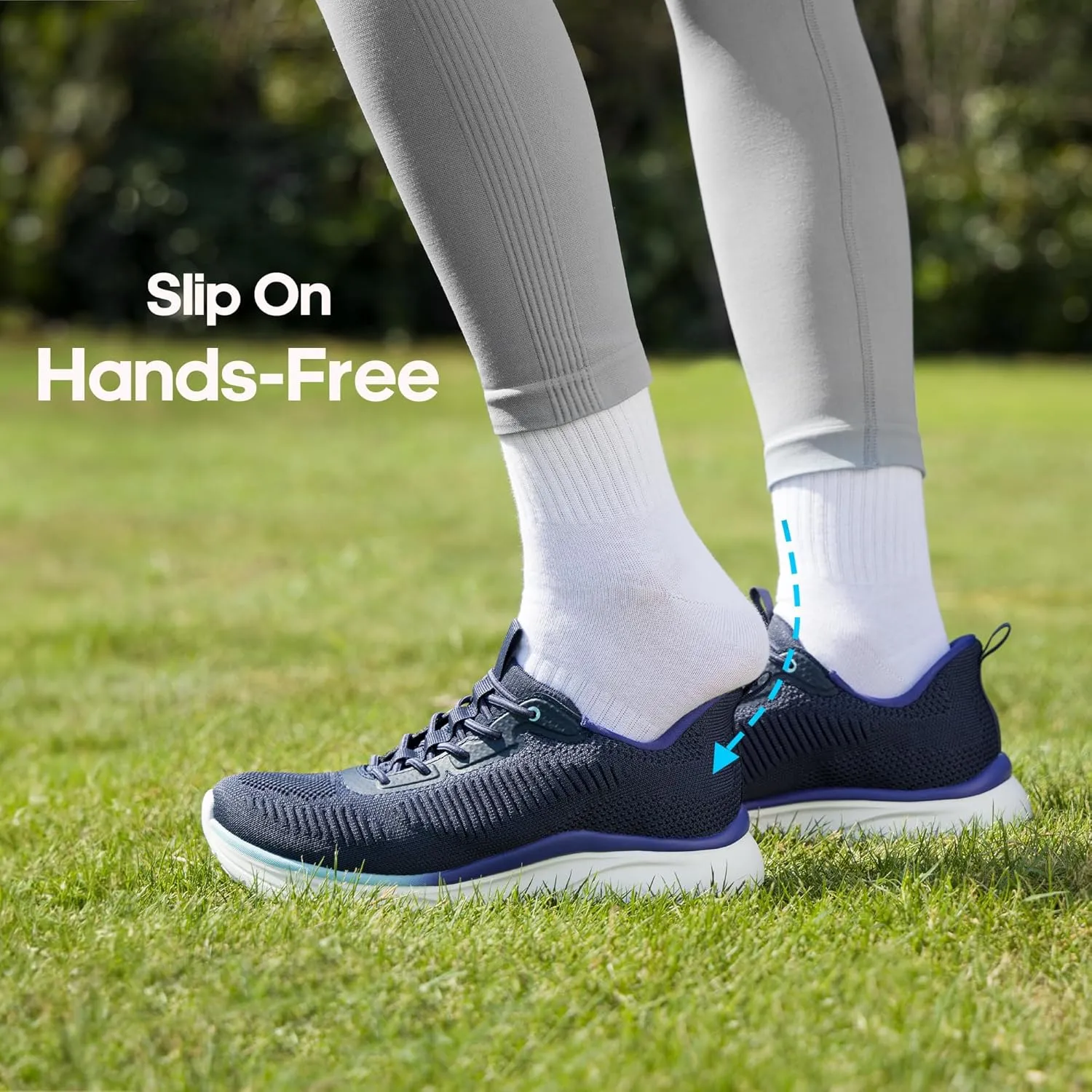 NORTIV 8 Women's Slip on Walking Shoes Tennis Lightweight Gym Sneakers ActiveFlow Workout Breathable Hands-Free Cross Trainer Comfortable Fashion Sneakers