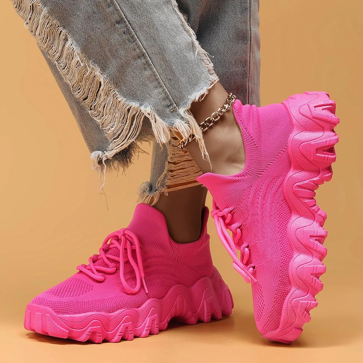 Nurse Babe Tennis Shoes Women, Ortho Pro Womens Classic Comfortable Breathable Knit Shoes for Nurses Women on Feet All Day