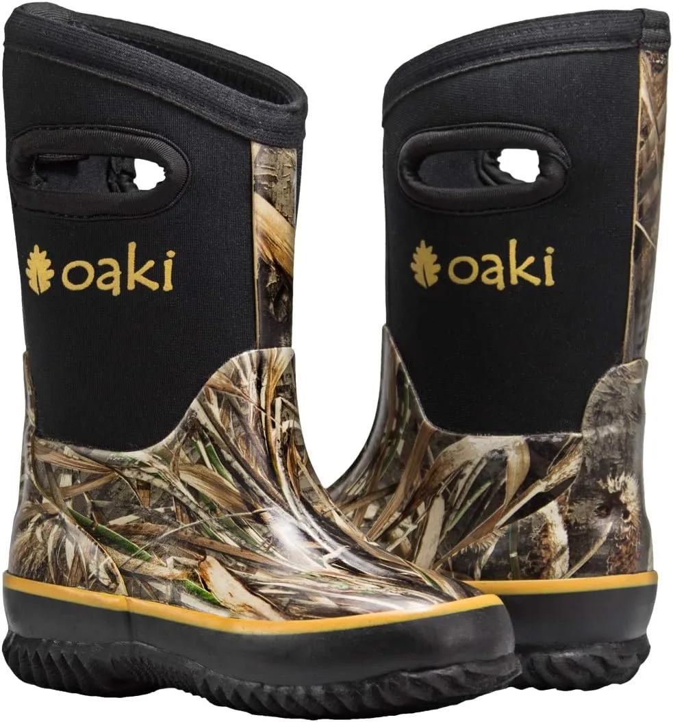 OAKI Kid's Neoprene Rain Boots, Snow Boots, Muck Boots