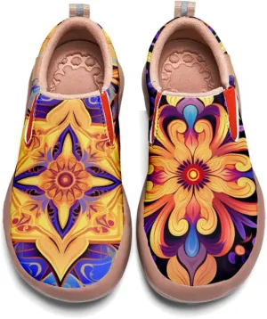 Onehorse Women's Mandala Painted Shoes Walking Travel Casual Loafers Slip On Sneakers