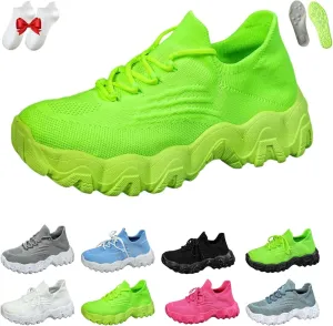 Ortho Pro Women's Breathable Mesh Orthopedic Sneakers, Non-Slip Work Shoes for Women, Lace-Up, Flat Heel, Round Toe, Casual, Running, Jogging, Adult, US Size