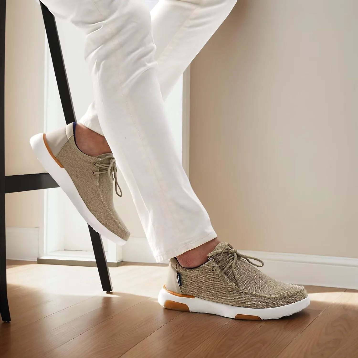 OrthoComfoot Men's Orthopedic Slip-On Loafers Walking Shoes: Comfortable Arch Support Shoes for Plantar Fasciitis Relief, Flat Feet Casual Work Orthotic Loafers for Foot and Heel Pain