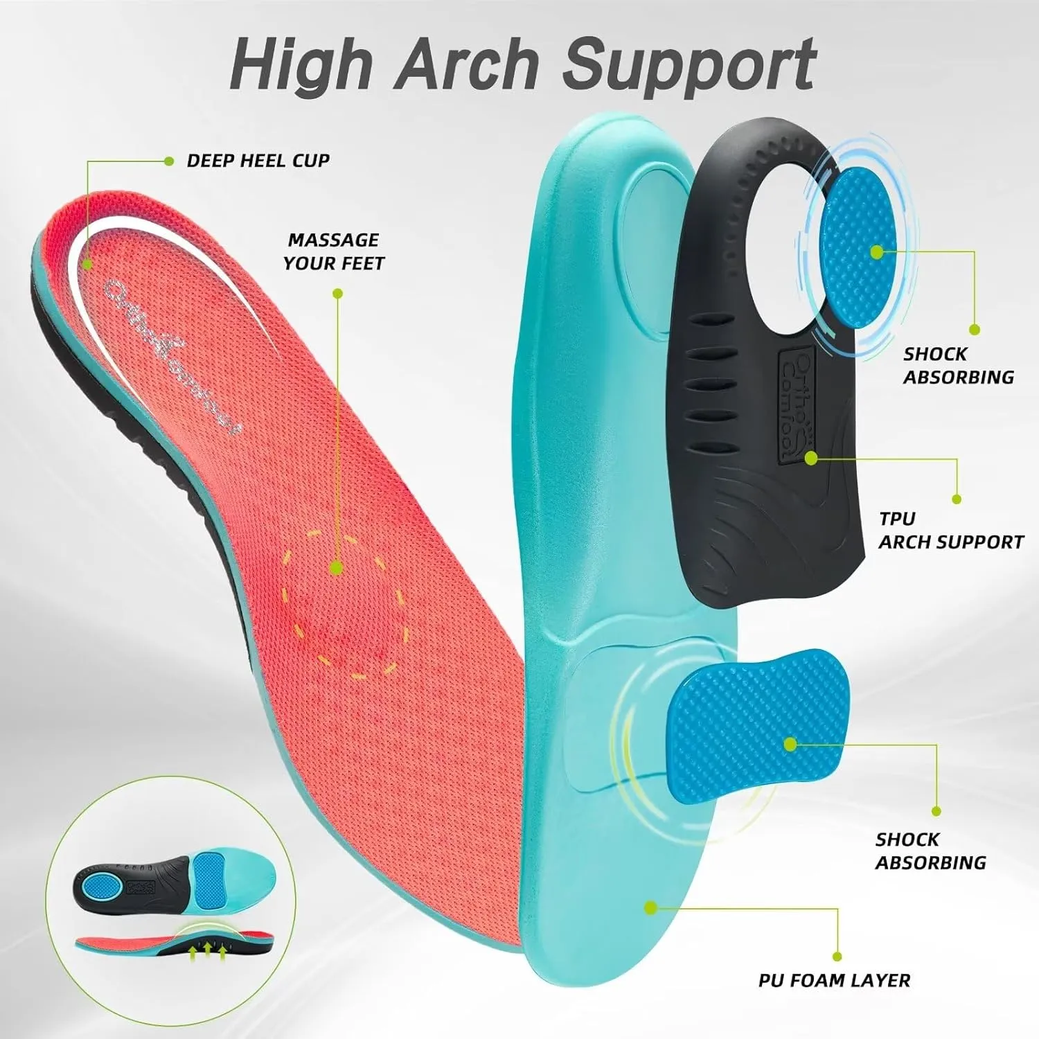 OrthoComfoot Women's Orthopedic Slip-On Loafers Walking Shoes: Comfortable Plantar Fasciitis Loafers with Arch Support for Flat Feet, Casual Orthotic Shoes for Foot and Heel Pain Relief