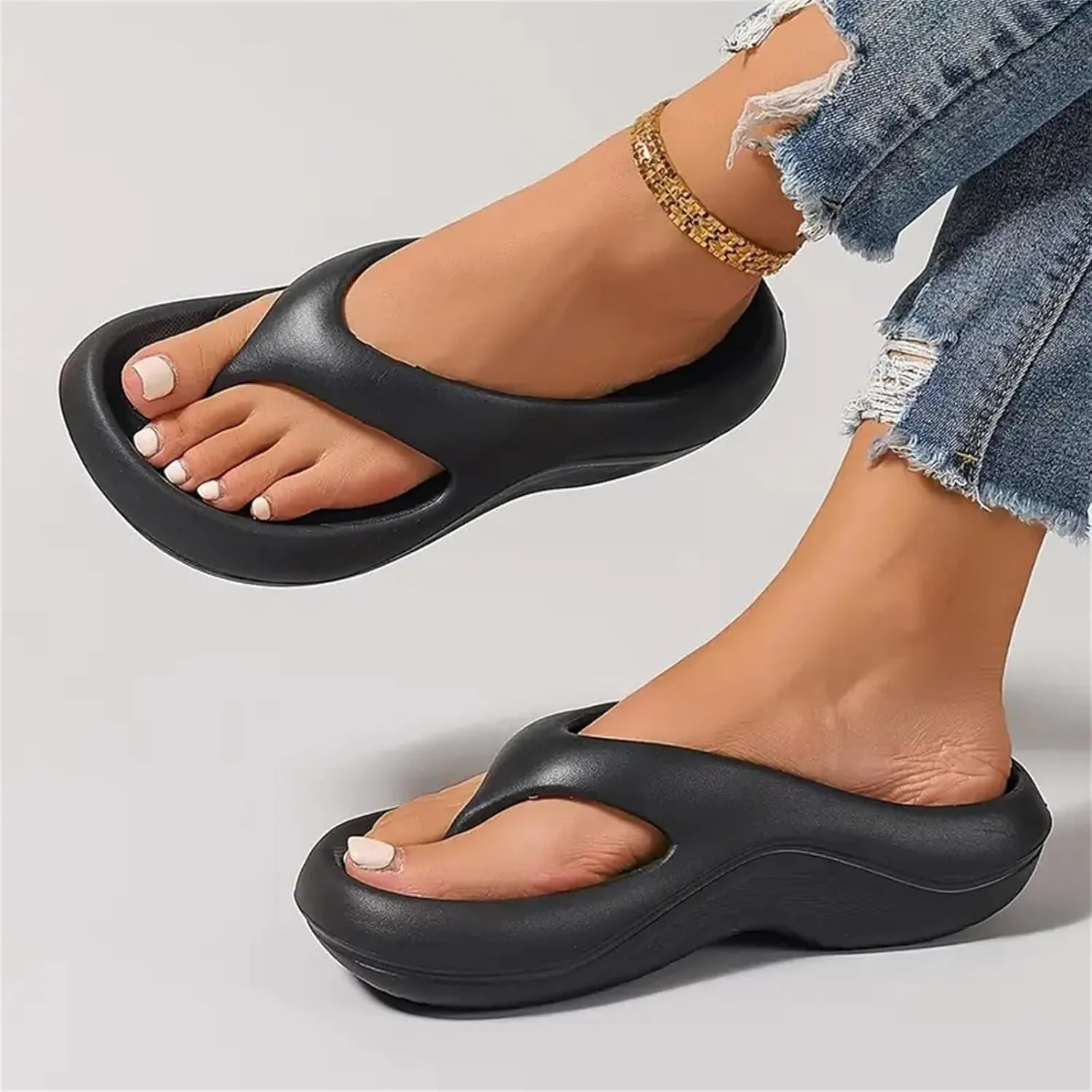 Orthopedic Sandals for Women Lightweight Thicken Sole Slippers Arch Support Flip Flops Casual Summer Beach Slippers All Day Comfort
