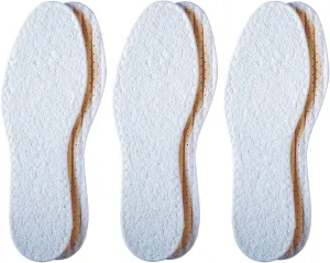 Pedag Summer | Terry Cotton Sockless Insoles | Barefoot Inserts | Handmade in Germany | Absorbs Sweat & Controls Odor | Ideal for Wear Without Socks | Washable | US Women 6/ EU 36 | White | 3 Pair