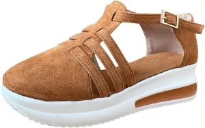 Platform Sandals Women Wedge Backstrap Cork Sole Casual Summer Slides Non-Slip Rubber Outsole 2025 Spring and Summer Vacation