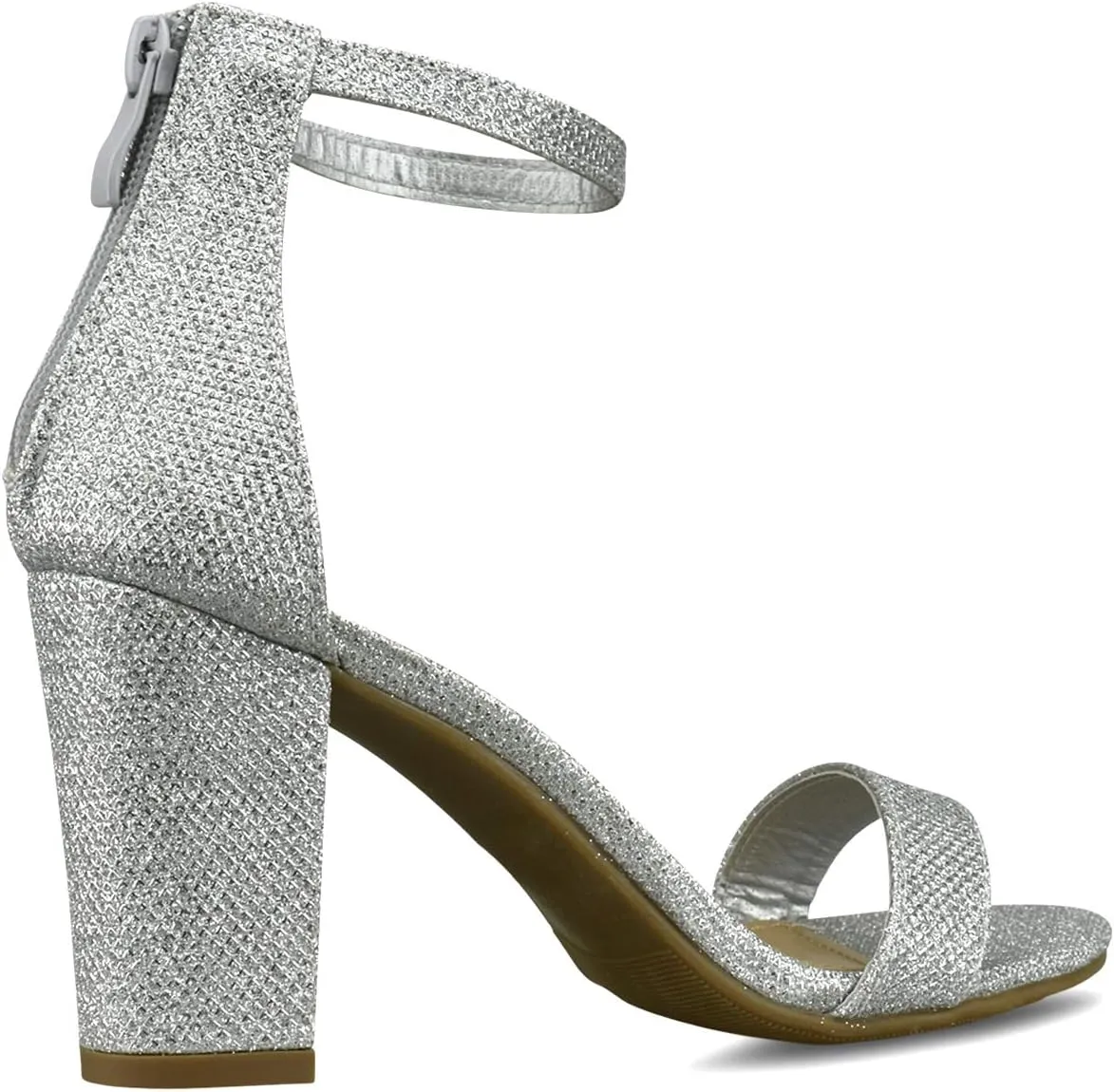 Premier Standard - Women's Strappy Chunky Block High Heel - Formal, Wedding, Party Simple Classic Pump