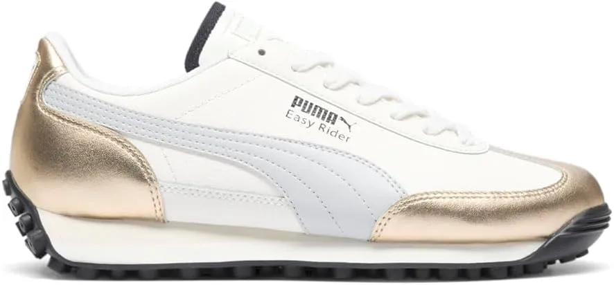 PUMA Womens Easy Rider Mixed Metals Metallic Lace Up Sneakers Shoes Casual - White - Size 6.5 M