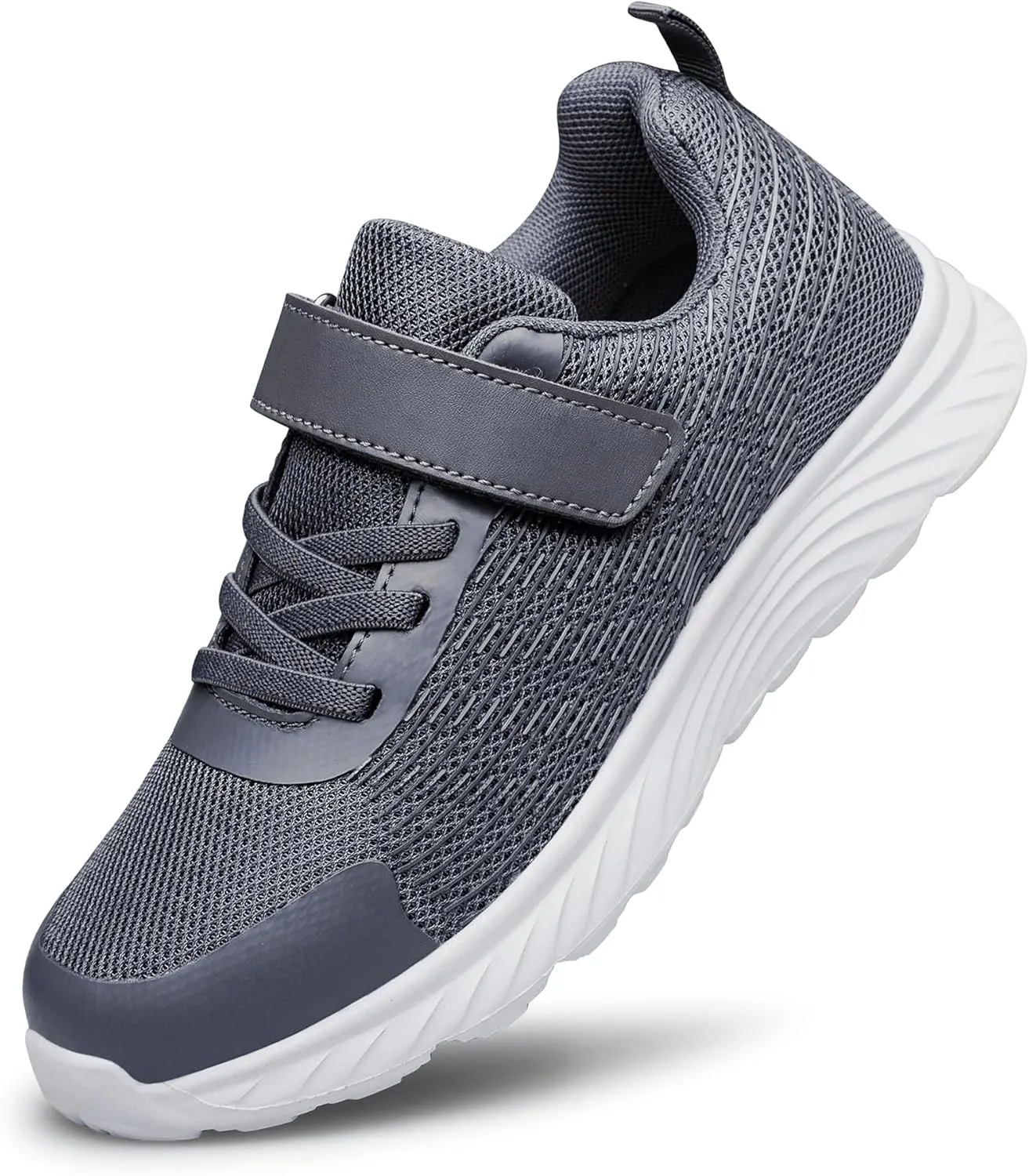 Raoendis Boys Girls Shoes Sneakers Slip on Athletic Tennis Walking Shoes Dark Grey