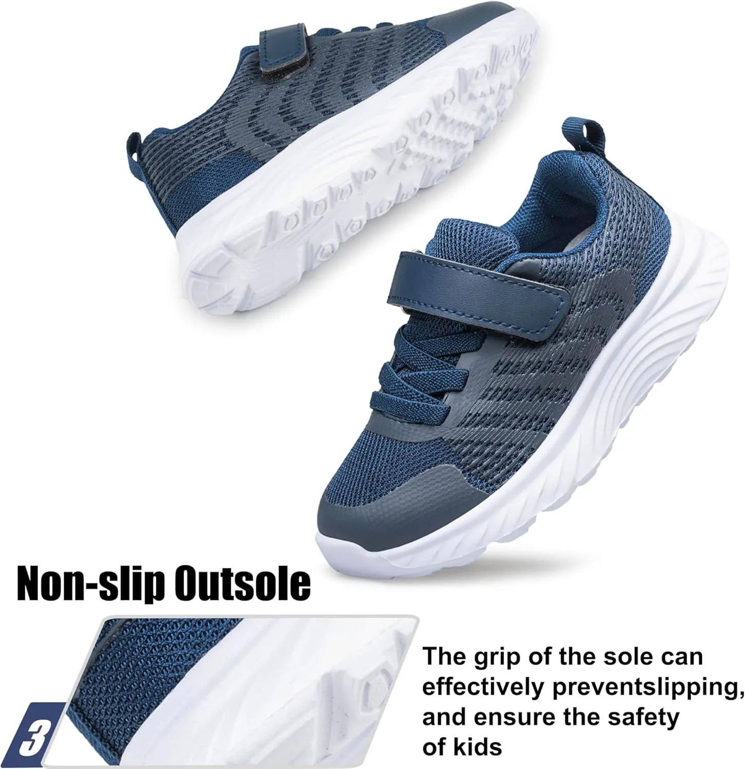 Raoendis Boys Girls Sneakers Kids Shoes Lightweight Breathable Athletic Running Tennis Fitness Shoes for Unisex Toddler/Little Kid/Big Kid