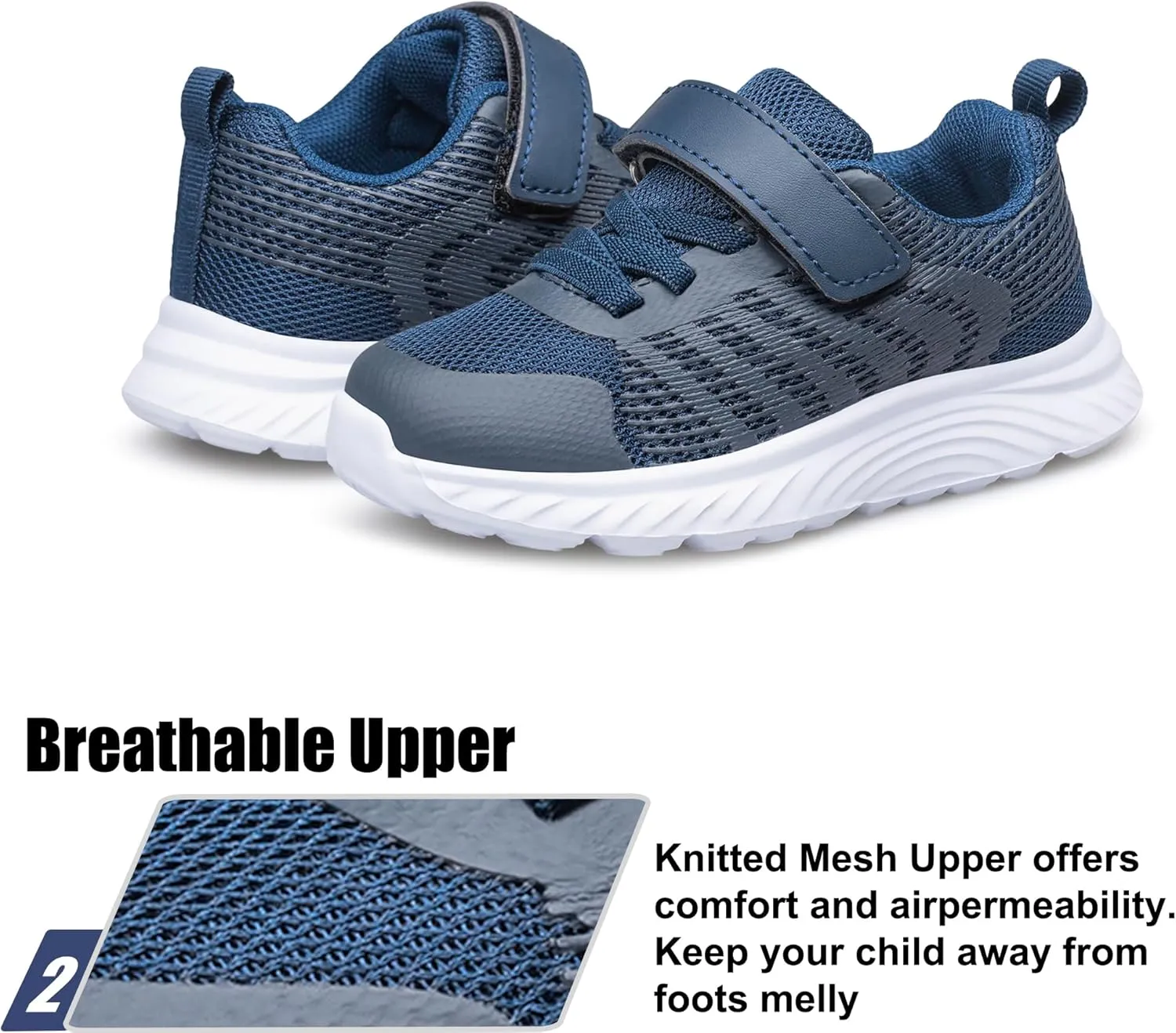 Raoendis Boys Girls Sneakers Kids Shoes Lightweight Breathable Athletic Running Tennis Fitness Shoes for Unisex Toddler/Little Kid/Big Kid