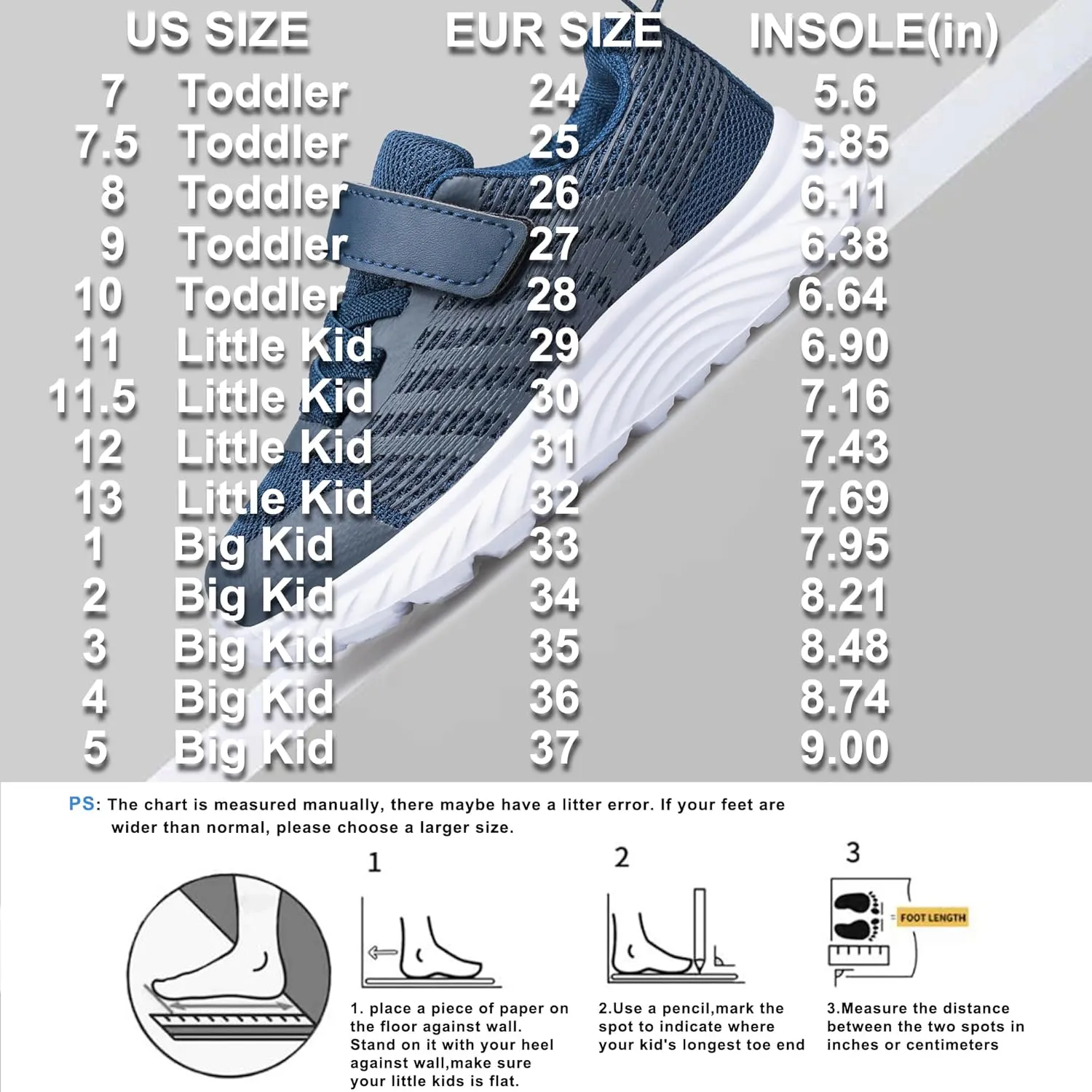 Raoendis Boys Girls Sneakers Kids Shoes Lightweight Breathable Athletic Running Tennis Fitness Shoes for Unisex Toddler/Little Kid/Big Kid
