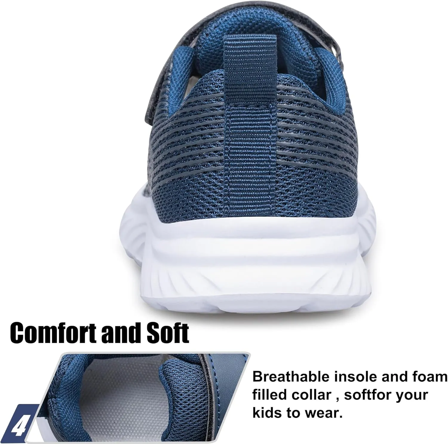 Raoendis Boys Girls Sneakers Kids Shoes Lightweight Breathable Athletic Running Tennis Fitness Shoes for Unisex Toddler/Little Kid/Big Kid