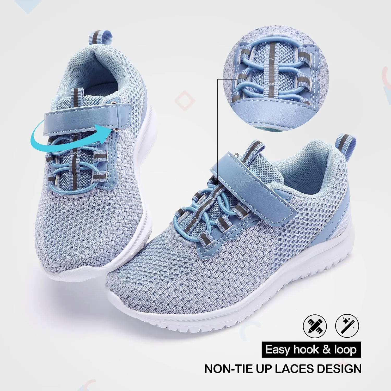 RUNSIDE Kids Shoes, Boys Girls Sneakers Lightweight Athletic Walking/Running Tennis Shoes(Toddler/Little Kid/Big Kid)