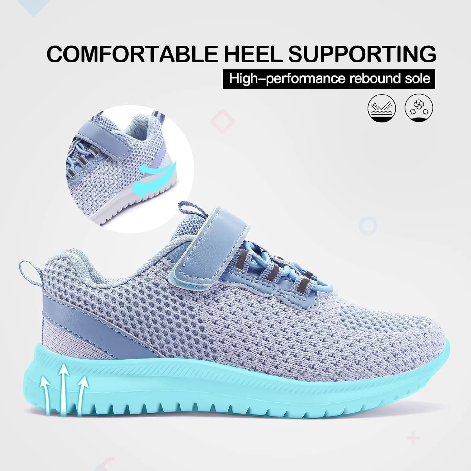 RUNSIDE Kids Shoes, Boys Girls Sneakers Lightweight Athletic Walking/Running Tennis Shoes(Toddler/Little Kid/Big Kid)