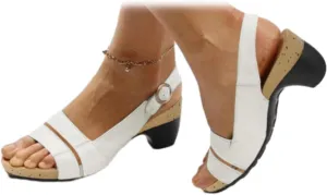 SACFOF Womens Peep Toe Chunky Block Heel Ankle Strap Shoes Low Block Heels Pump Wedding SDress Sandals