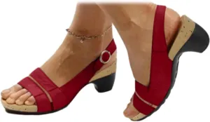 SACFOF Womens Peep Toe Chunky Block Heel Ankle Strap Shoes Low Block Heels Pump Wedding SDress Sandals
