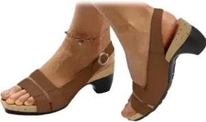 SACFOF Womens Peep Toe Chunky Block Heel Ankle Strap Shoes Low Block Heels Pump Wedding SDress Sandals