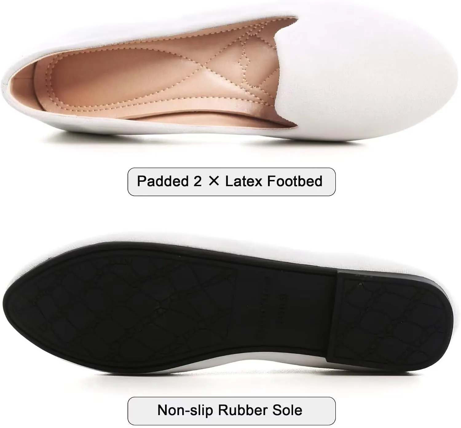 SAILING LU Women Round Toe Flats Comfortable Fashion Ballet Flat Shoes for Women Dressy Slip-ons Loafers