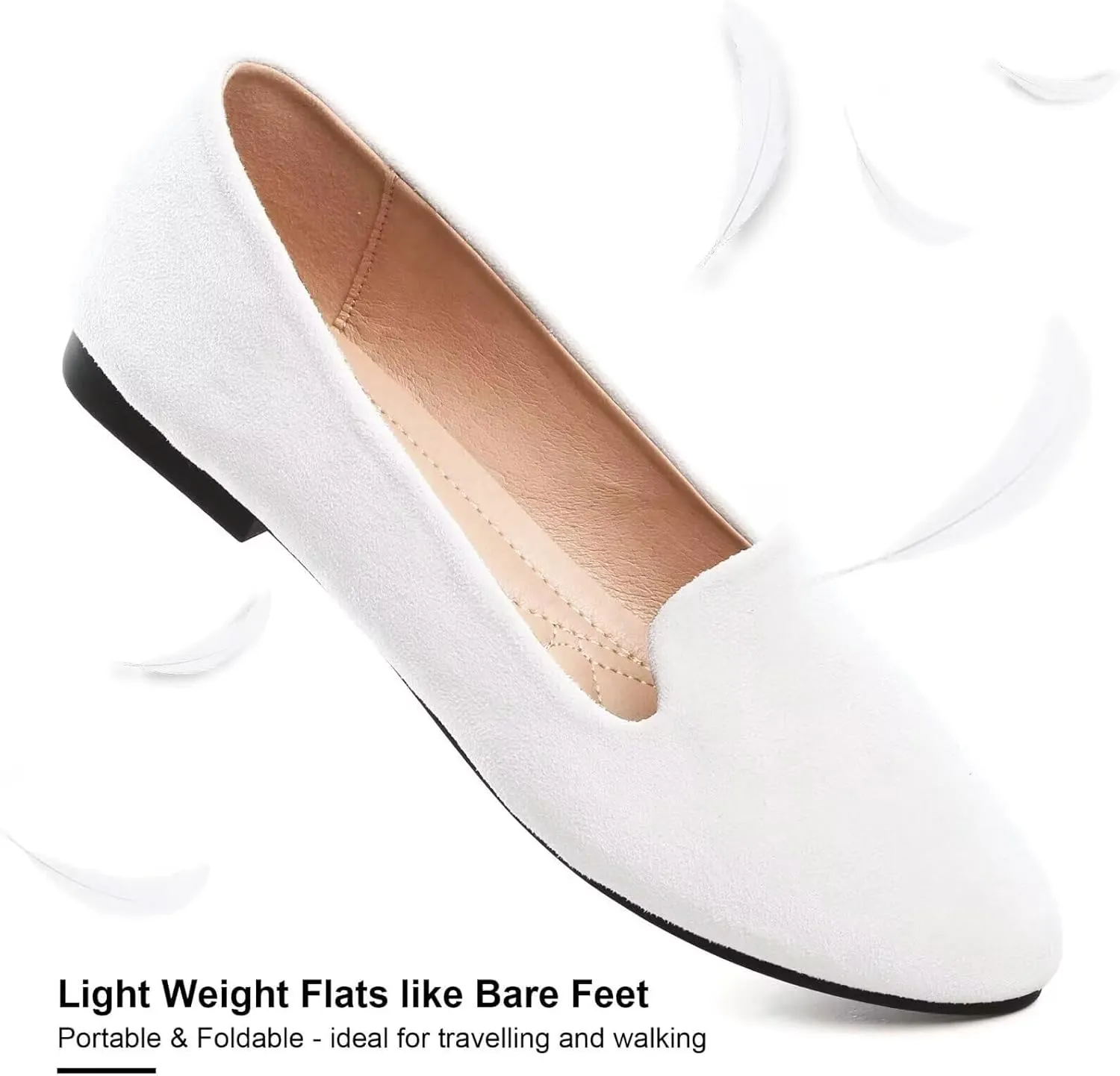 SAILING LU Women Round Toe Flats Comfortable Fashion Ballet Flat Shoes for Women Dressy Slip-ons Loafers