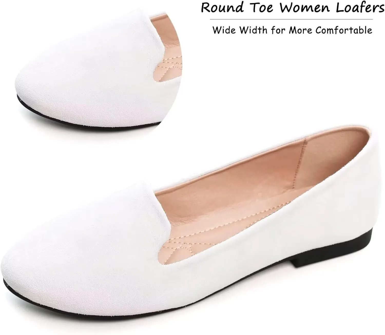 SAILING LU Women Round Toe Flats Comfortable Fashion Ballet Flat Shoes for Women Dressy Slip-ons Loafers