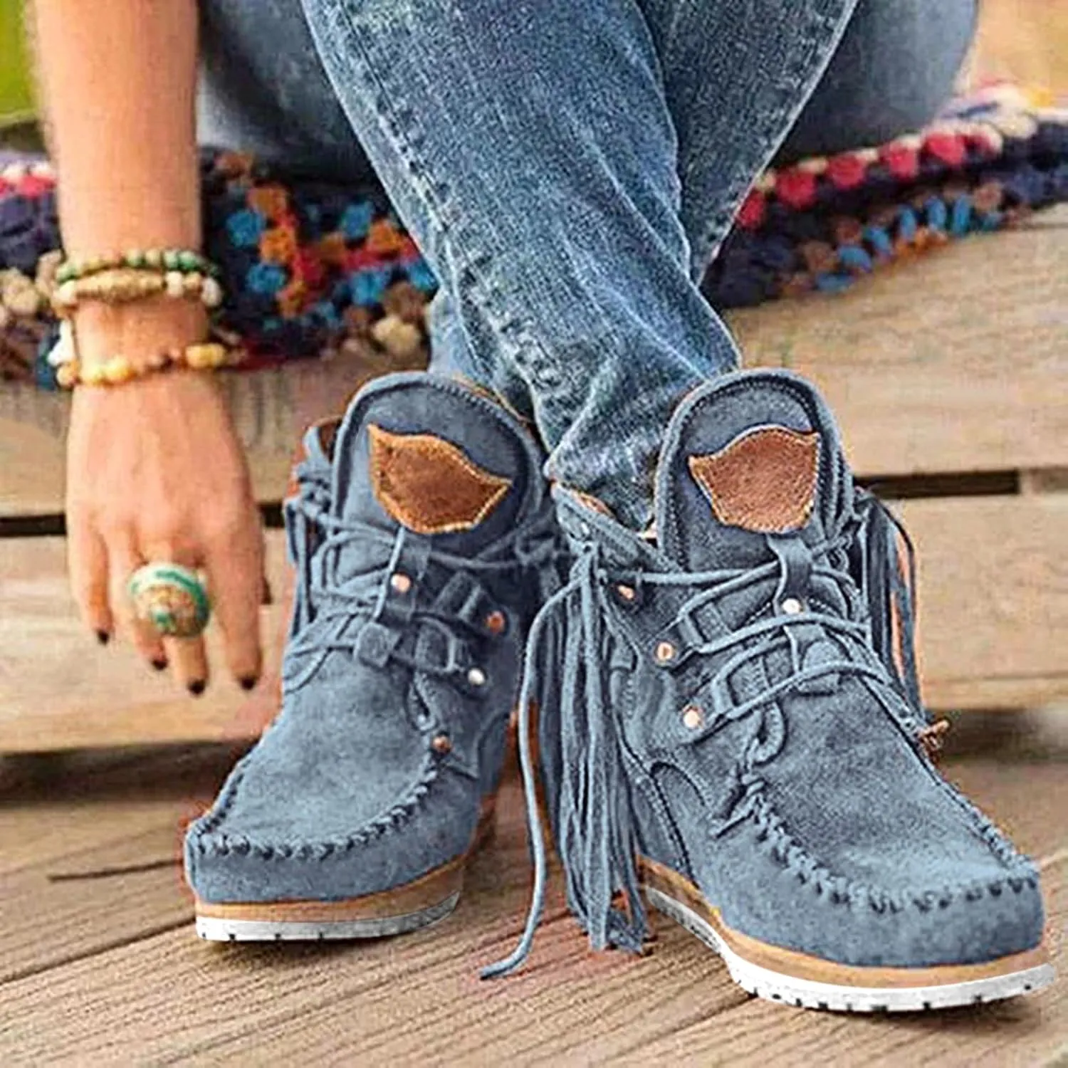 SBGMoSJ Ankle Boots Men Western White Ankle Boots Chunky Heel Womens Ankle Cowboy Boots Square Toe Suede Ankle Boots for Women Taupe Cowgirl Booties for Women Wide Calf