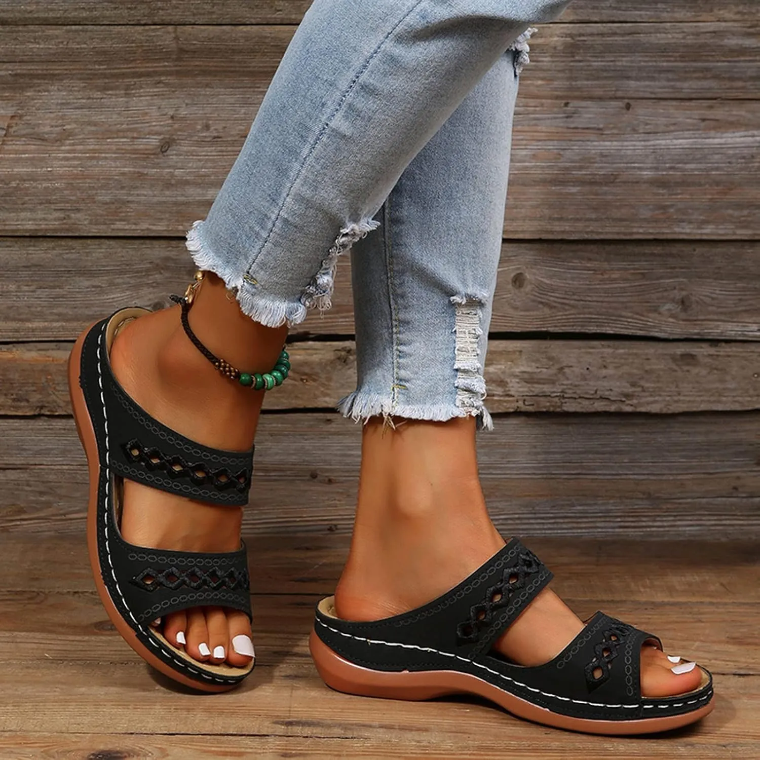 SBGMoSJ Diabetic Shoes for Women Wide Width Dress Orthopedic Working Shoes Woman Heeled Comfort Sandals Plantar Fasciitis Sandals Black Chunky Heels Open Toe Heels