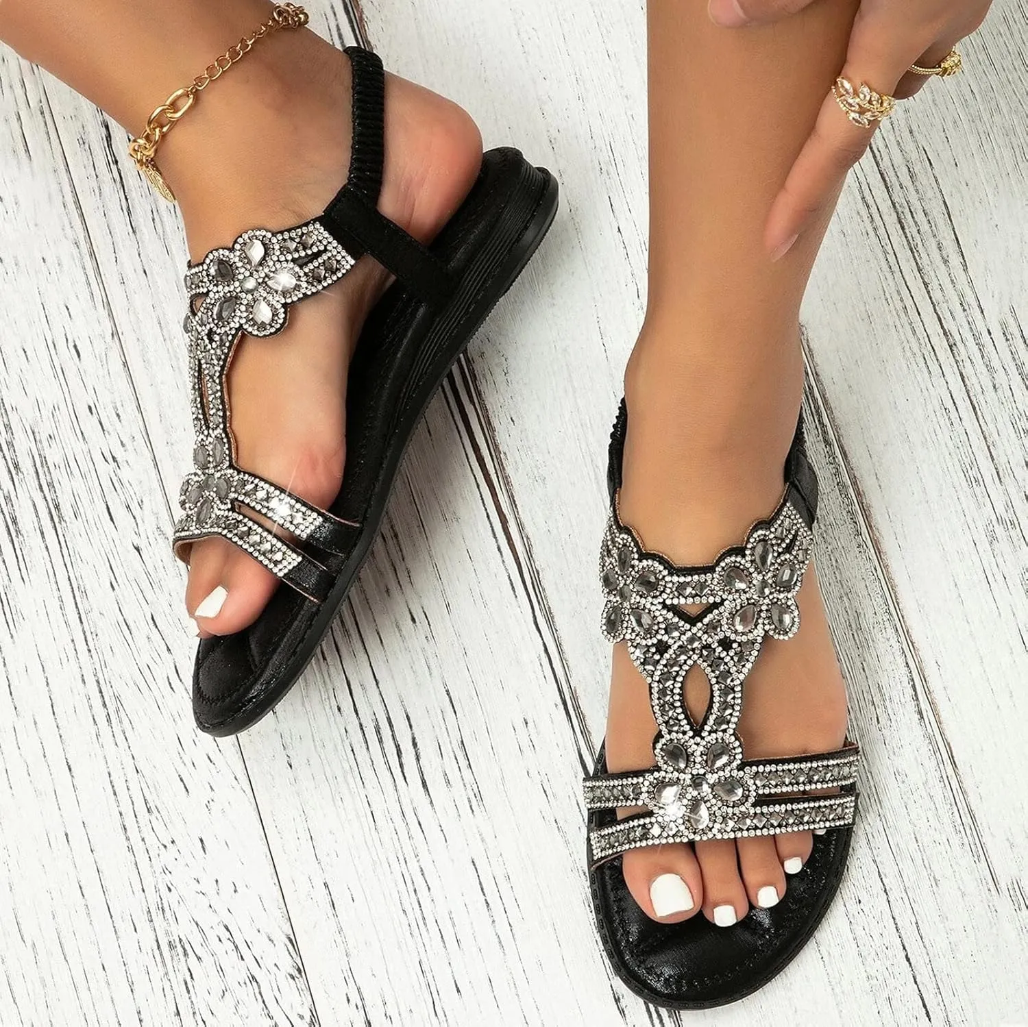 SBGMoSJ Diabetic Shoes for Women Wide Width Dress Orthopedic Working Shoes Woman Heeled Comfort Sandals Plantar Fasciitis Sandals Black Chunky Heels Open Toe Heels