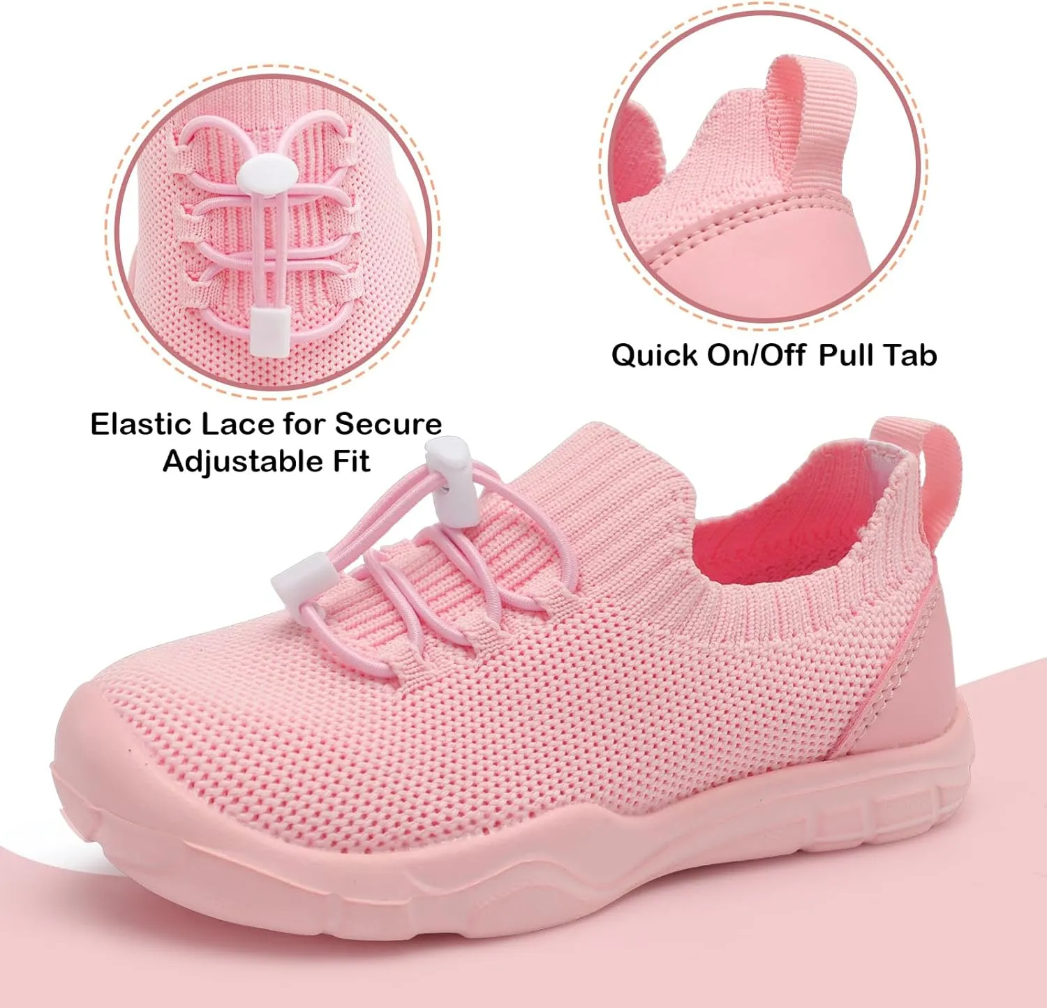 Scurtain Toddler Shoes Boys Girls Tennis Shoes Kids Barefoot Shoes Slip on Sneakers Breathable Walking Running Shoes