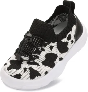 Scurtain Toddler Shoes Boys Girls Tennis Shoes Kids Barefoot Shoes Slip on Sneakers Breathable Walking Running Shoes