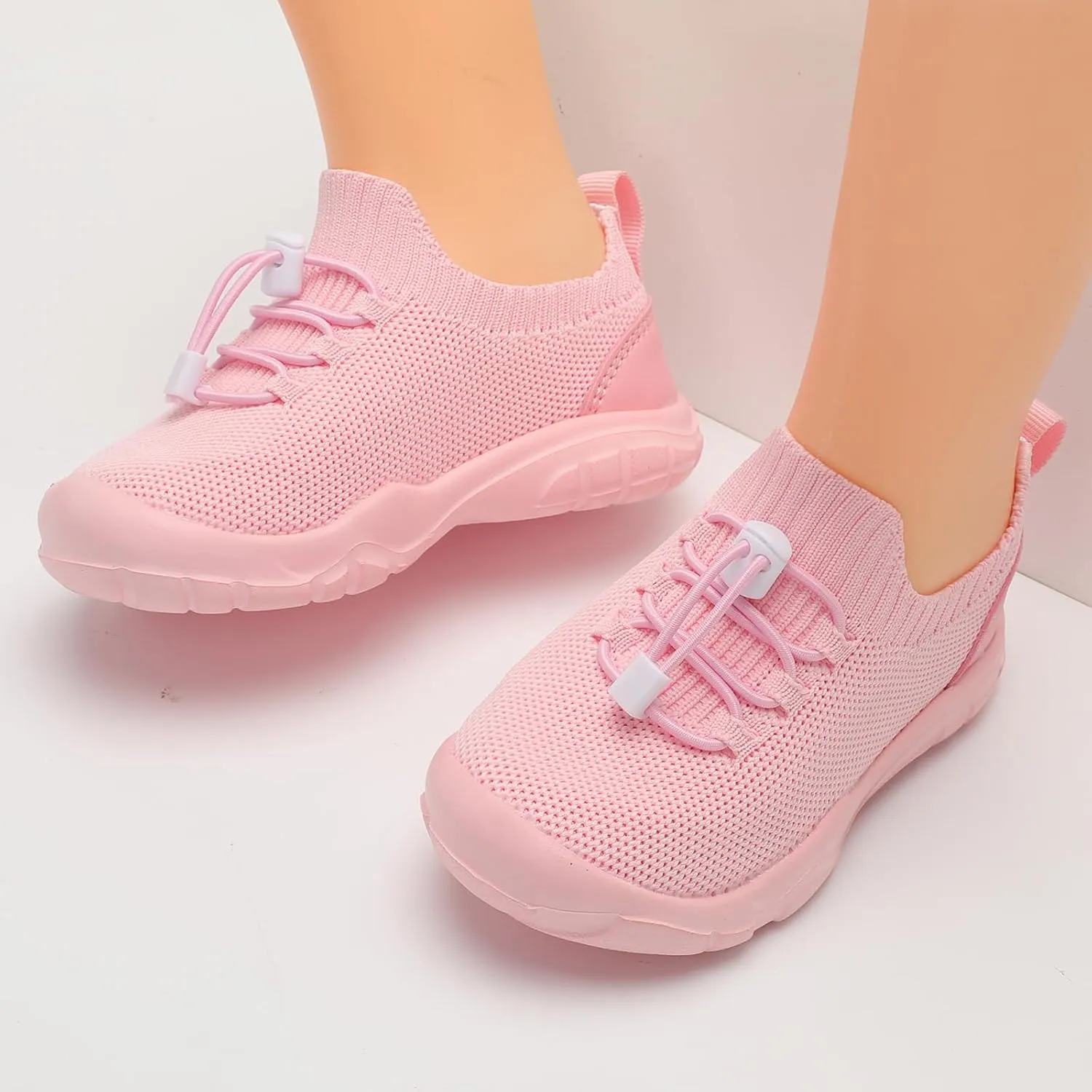 Scurtain Toddler Shoes Boys Girls Tennis Shoes Kids Barefoot Shoes Slip on Sneakers Breathable Walking Running Shoes