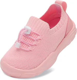 Scurtain Toddler Shoes Boys Girls Tennis Shoes Kids Barefoot Shoes Slip on Sneakers Breathable Walking Running Shoes