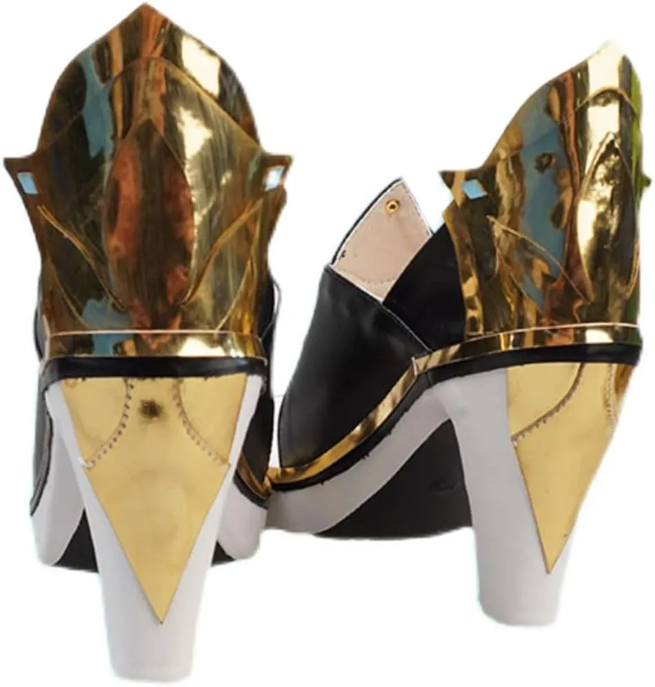 Shenhe Cosplay High Heel Shoes Boots Halloween Cosplay Costume Accessories