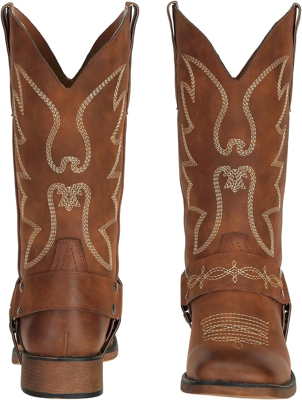 SheSole Womens Square Toe Cowgirl Cowboy Boots Wide Calf Fashion Western Shoes