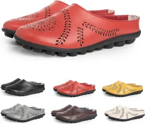 Shoes for Women - Casual All-Match Hollow Slippers, Women's Comfortable Mules Hollow Slippers, Sandals Flats Comfy Loafers for Women Slip-on Loafer