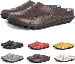 Shoes for Women - Casual All-Match Hollow Slippers, Women's Comfortable Mules Hollow Slippers, Sandals Flats Comfy Loafers for Women Slip-on Loafer