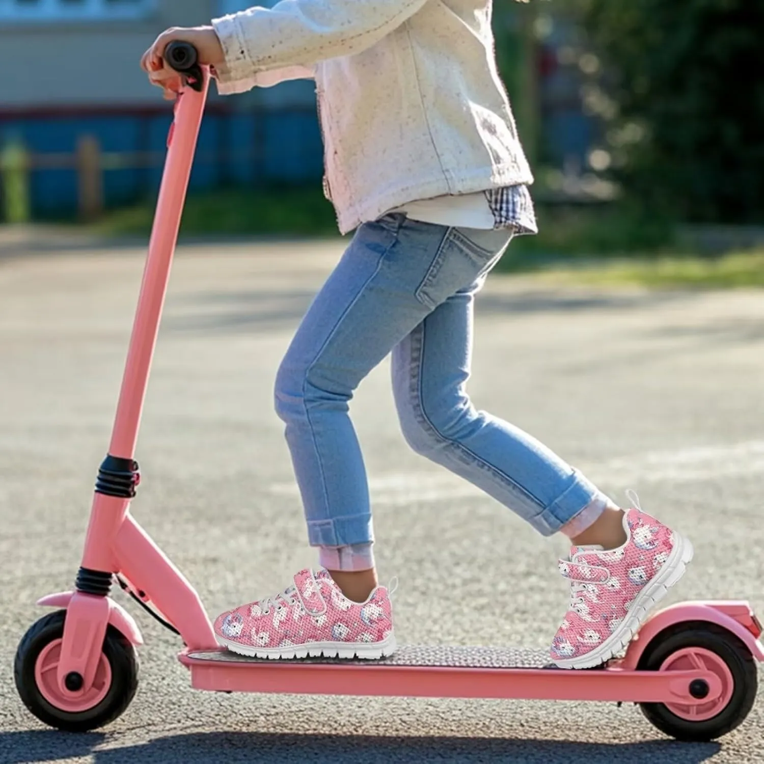 Showudesigns Kids Running Shoes for Girls Tennis School Shoes Boys Slip On Athletic Sneakers