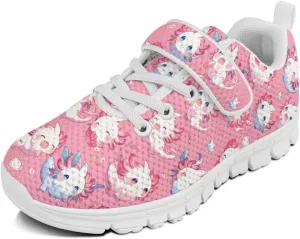 Showudesigns Kids Running Shoes for Girls Tennis School Shoes Boys Slip On Athletic Sneakers