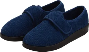 Silvert's Adaptive Clothing & Footwear Men’s Wide & Comfy Easy Closure Slippers for Seniors