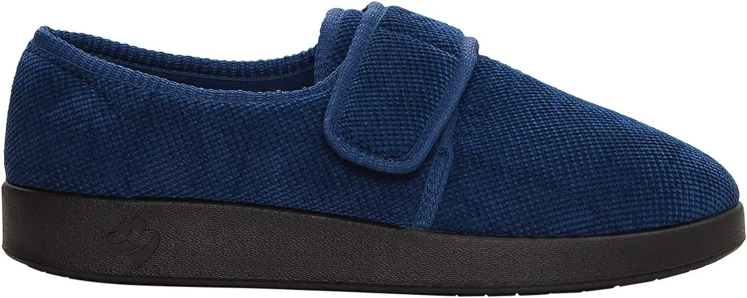 Silvert's Adaptive Clothing & Footwear Men’s Wide & Comfy Easy Closure Slippers for Seniors