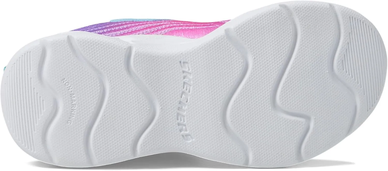 Skechers Girl's, S-Lights: Wavy Beams - Ombre Express Sneaker - Little Kid
