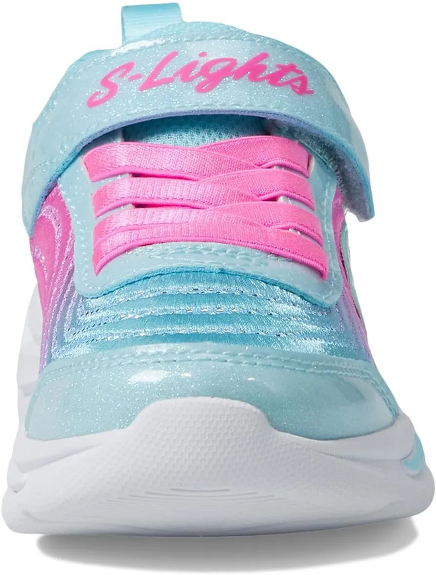 Skechers Girl's, S-Lights: Wavy Beams - Ombre Express Sneaker - Little Kid