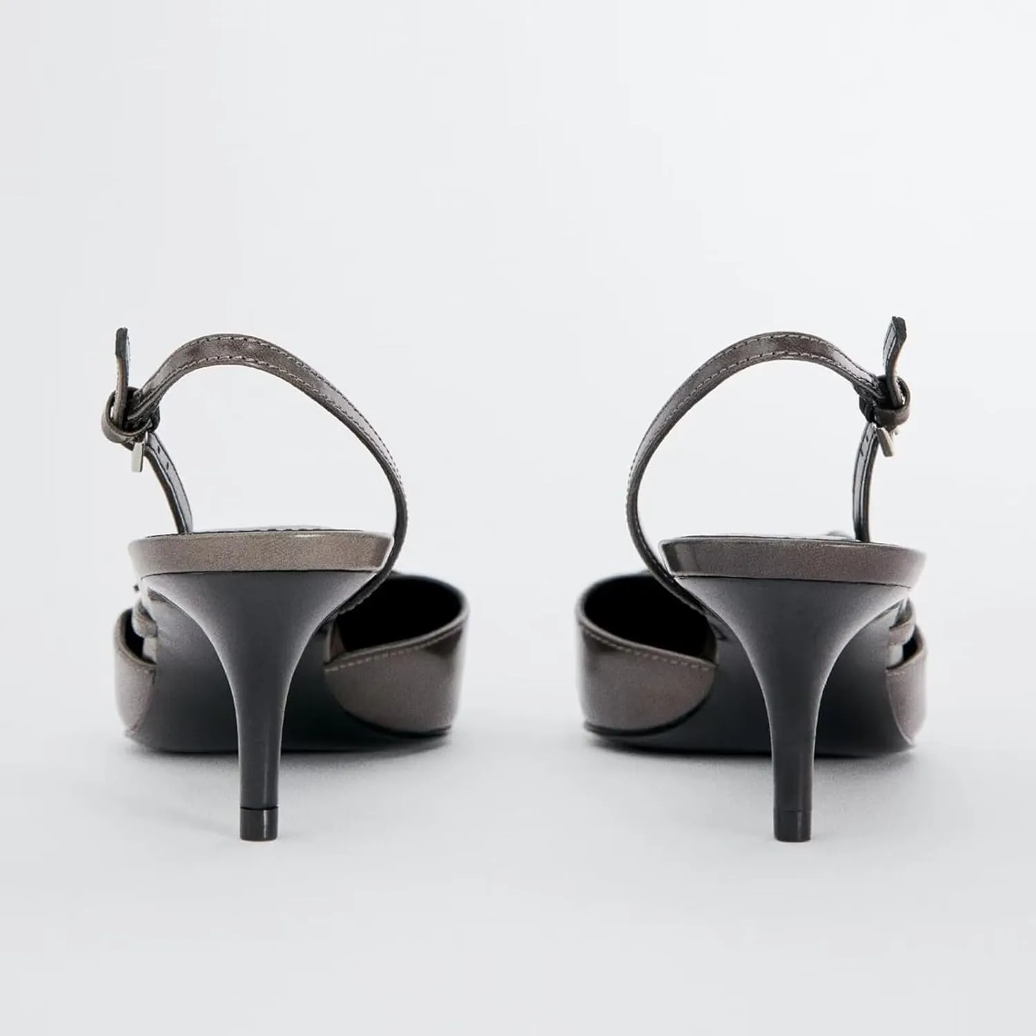 Slingback Heels for Women,Kitten Heels with Pointed Toe Stiletto Heel Sandals Ankle Buckle Strap Shoes