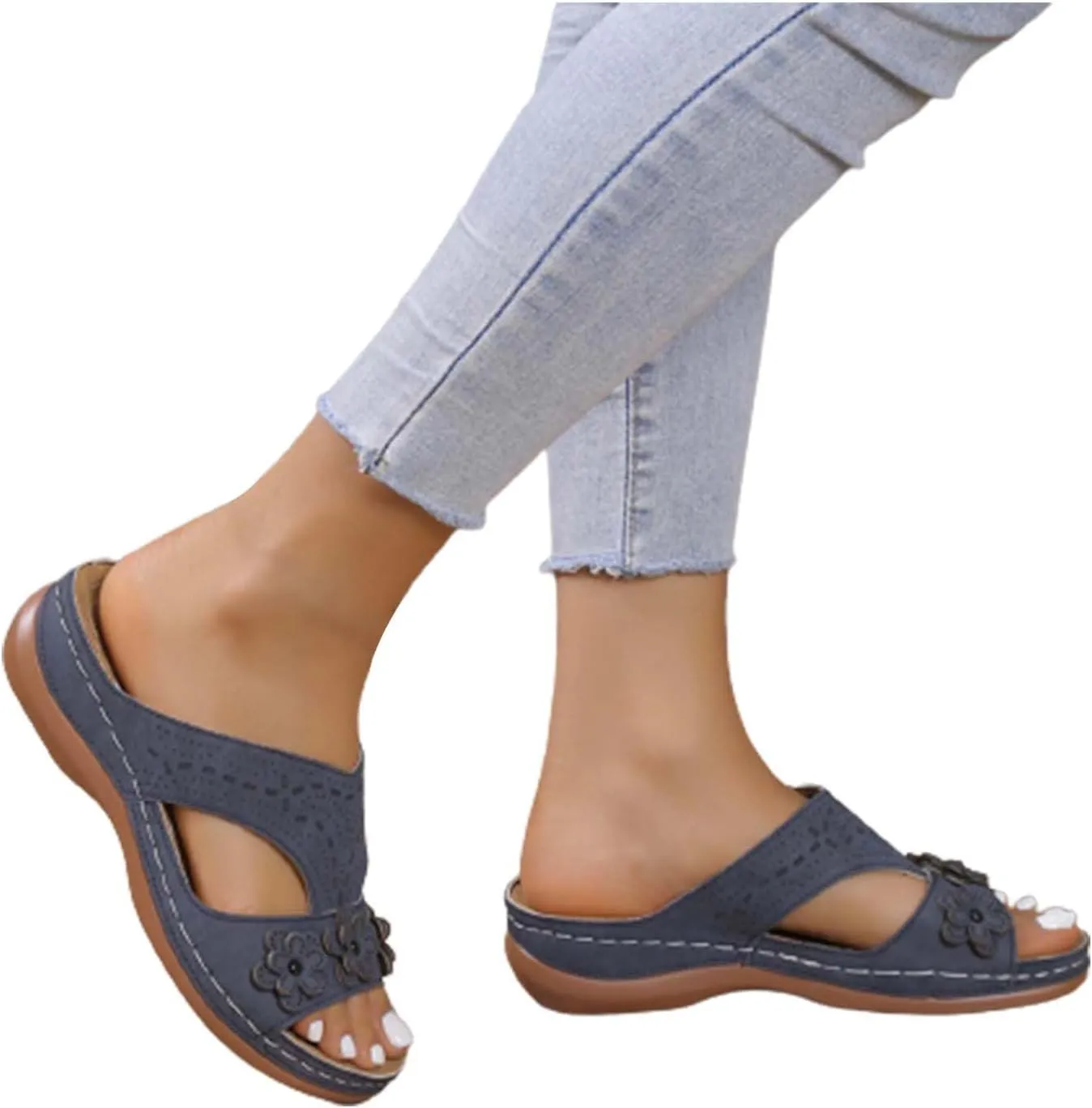 Slippers for Plantar Fasciitis for Women Orthopedic Flip Flops for Men with Arch Support Women Platform Sandals Ankle Strap Heels for Women Plantar Fasciitis Shoes Women Sandals Womens Strappy Heels