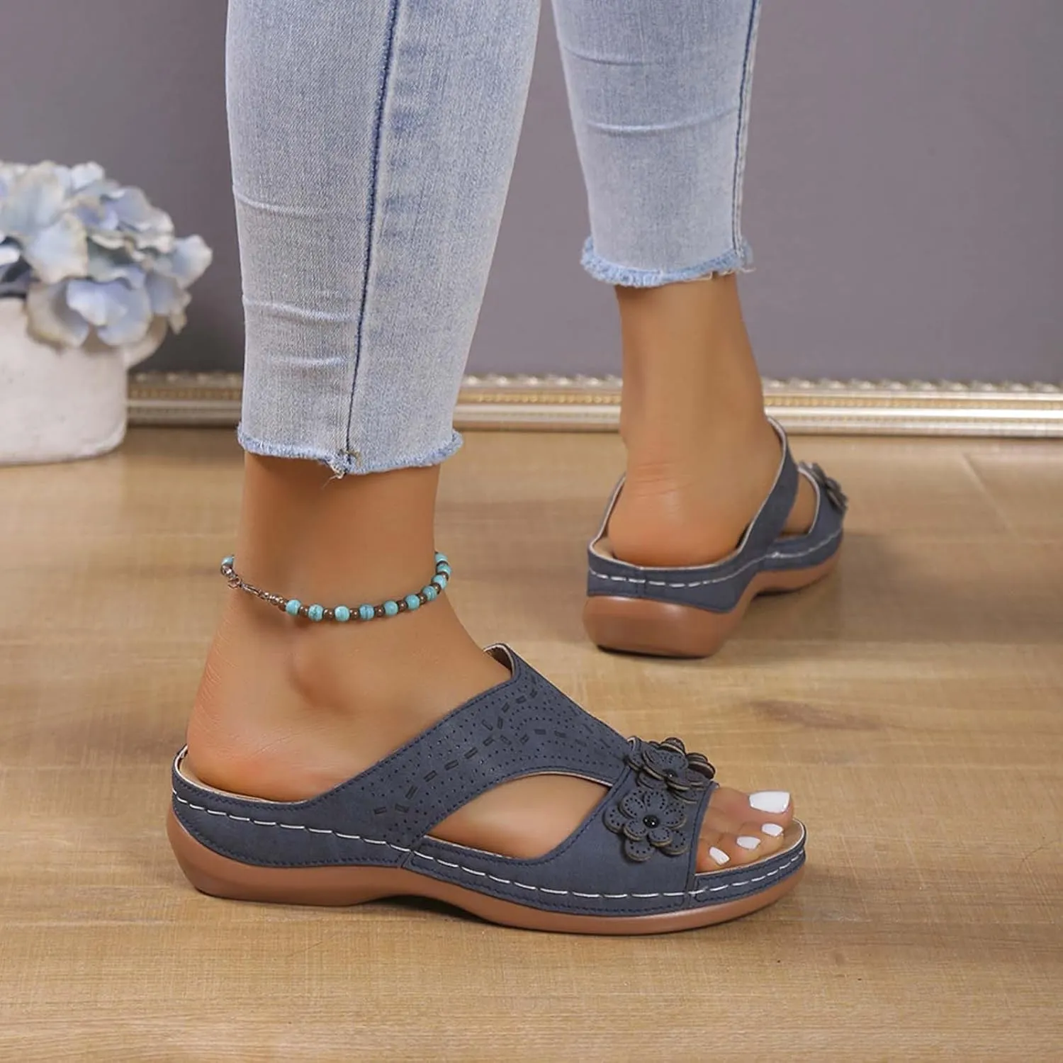 Slippers for Plantar Fasciitis for Women Orthopedic Flip Flops for Men with Arch Support Women Platform Sandals Ankle Strap Heels for Women Plantar Fasciitis Shoes Women Sandals Womens Strappy Heels