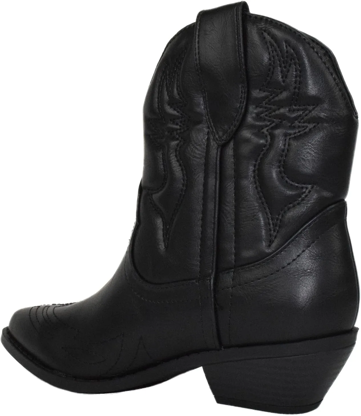 Soda Women Cowgirl Cowboy Western Stitched Ankle Boots Pointed Toe Short Booties Rigging-S (Wide Fit Available)
