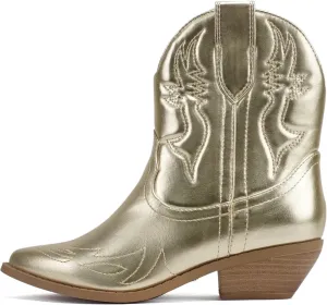 Soda Women Cowgirl Cowboy Western Stitched Ankle Boots Pointed Toe Short Booties Rigging-S (Wide Fit Available)