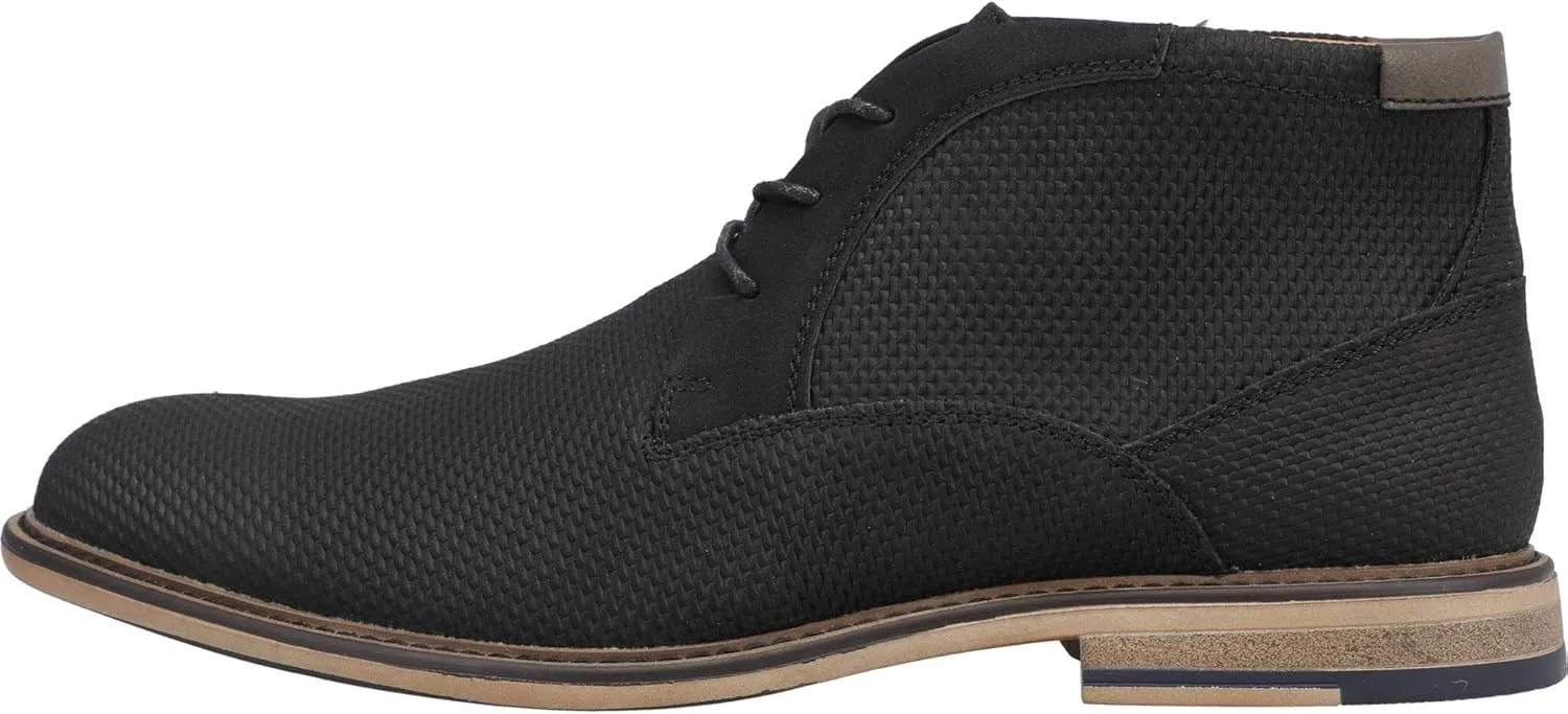 Steve Madden Graper Chukka Boots for Men - PU Upper, Tough Leather Finish with Lace-Up Closure, and TPR Outsole