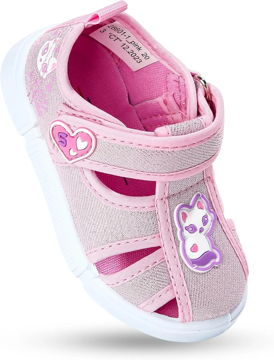 STOVEL'S Toddler Sandals for Boys & Girls - Lightweight Breathable Fabric, Closed-Toe with Hook & Loop Straps, Non-Slip Sole