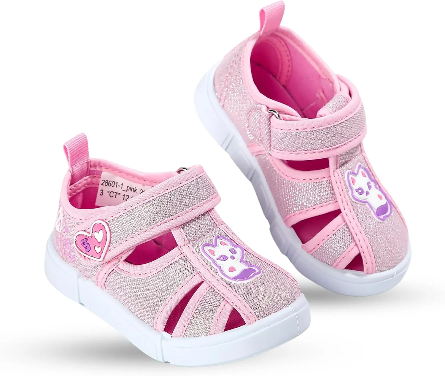 STOVEL'S Toddler Sandals for Boys & Girls - Lightweight Breathable Fabric, Closed-Toe with Hook & Loop Straps, Non-Slip Sole